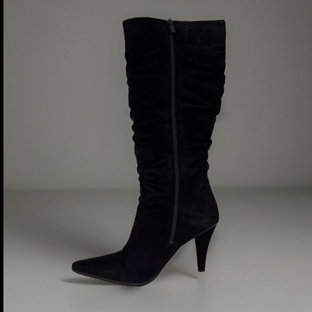 Kenneth Cole "GO OUT" Suede RIDING Boots, Color BLACK SIZE 10 MEDIUM